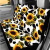 Dngkaoje Sunflower Cow Print Car Seat Cover Full Set for