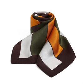 STARWHISPER 100% Pure Mulberry Silk Square Scarf-27''x27 Lightweight Hair Scarves Headscarf Night Sleeping with Gift Packed (crosswalk)