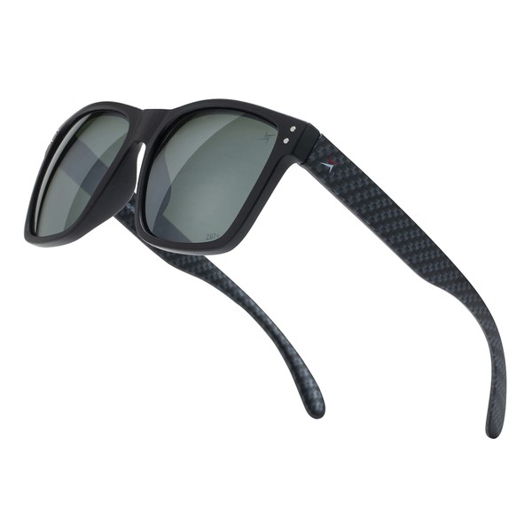 X Power ANSI Z87+ Large Black Square Frame Safety Sunglasses