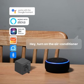 Smart Switch Button Pusher: Bluetooth Fingerbot Plus with Toolkit for Any Buttons & Switches, App Control, No Wiring Switch Bot Button, Add a Blutooth Hub Compatible with Alexa Google Home (Black)