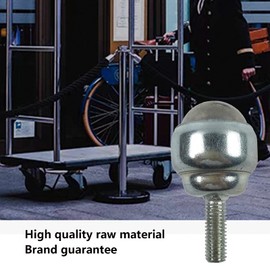 10pcs Swivel Ball Casters, Carbon Steel Bull's Eye Stem Castor Wheels with M5 Thread Rod, Mini Ball Bearing Universal Wheel for Furniture, Cabinet (Carbon Steel Ball)