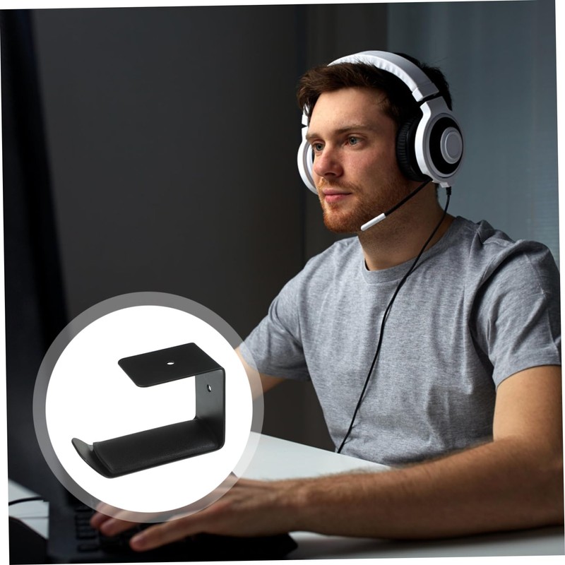 iplusmile Headphone Stand Under Desk PU Headset Holder Hanger for
