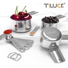TILUCK Stainless Steel Measuring Cups & Spoons Set, Cups and