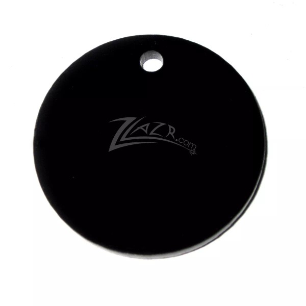 100 BLACK Acrylic 2"x1/8" Circle Disc & Custom Key chain