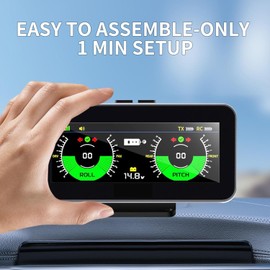 B-Qtech RV Leveling System, Camper Must Haves Smart Wireless Leveler for Travel Trailer Level Accessories, Easy Setup and APP-free, No Phone Required