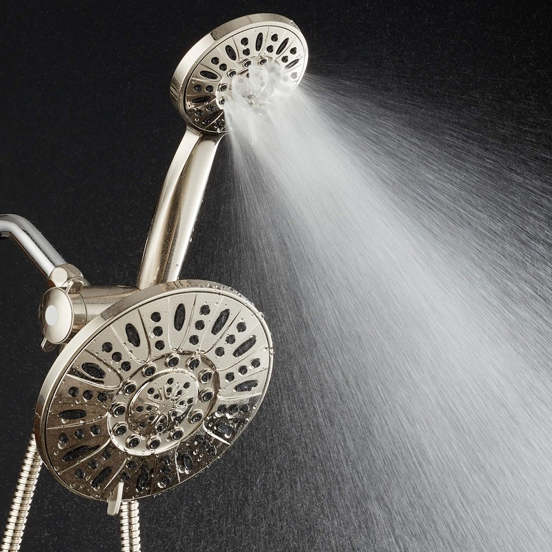 AquaDance Brushed Nickel 7" Premium High Pressure 3-Way Rainfall Combo