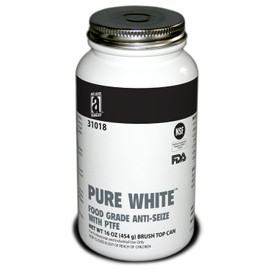 Pure White 31018 Food Grade Anti-Seize Compound with PTFE, 16 oz., White, Paste