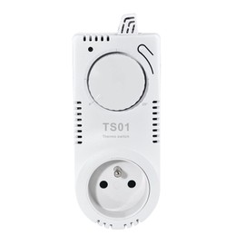 Fenix ​​9900330 Thermostat / plug-in thermostat TS 01, temperature-dependent switched socket with simple analogue control for the regulation of electric heating systems, 11 28 degrees C, 230 V / 50 Hz (Czech Plug)