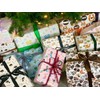 Stesha Party Pink Christmas Kitty Gift Wrapping Paper - Folded