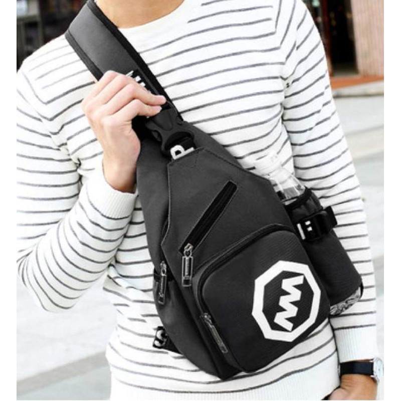 Blue Refrain One-Shoulder Bag, Crossbody Shoulder Bag, Multi-functional, Casual Bag,