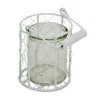 HomeRoots 5" White Metal Tabletop Lantern Candle Holder
