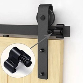 Ccjh Side-mounted Limiter For Sliding Door Rail Resistance Plate Black Door Stopper