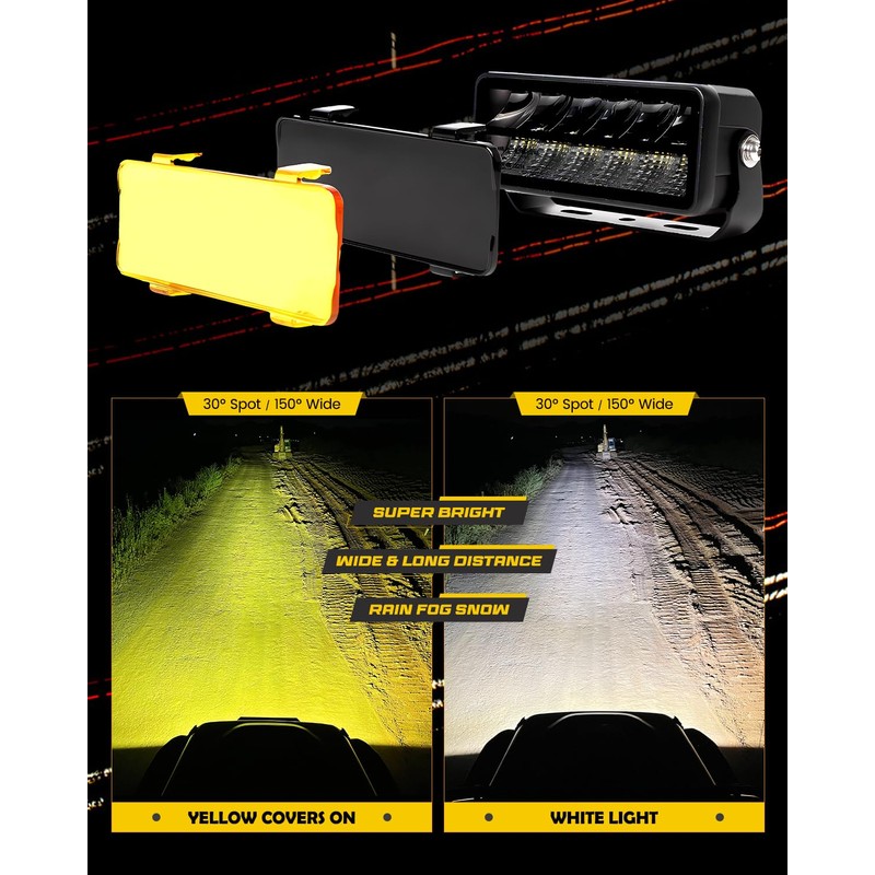 Exzeit 82W 6 Inch Led Driving Light, Combo Beam Offroad