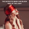 AWAVM Pack of 3 Sleep Masks, Satin Eye Mask, Red/Black,