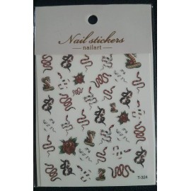 Unbranded Snakes Nail Stickers