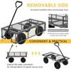 VIVOHOME Heavy Duty 880 Lbs Capacity Mesh Steel Garden Cart