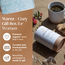 Unboxme Get Well Soon Comforting Gift Basket for Women - Soothing Self Care Box with Fluffy Socks, Ceramic Mug, Chai Tea, Honey & Cinnamon for Mom, Sister, Friends and Coworkers