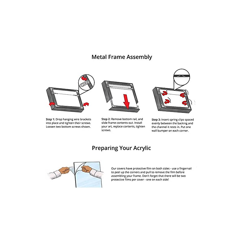 Frame It Easy 23 x 35 White Metal Frame (Ashford)