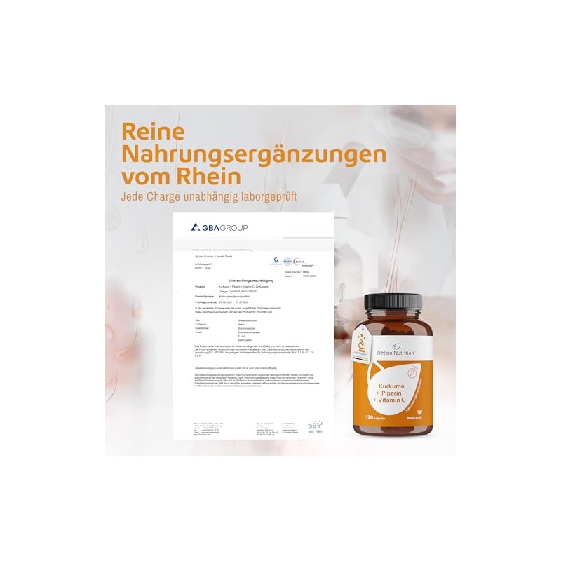 Rhein Nutrition Turmeric Capsules - Turmeric Complex with Curcumin C3