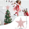 VEYLIN Christmas Tree Topper,20CM Gold Glittered Star Christmas Tree Topper