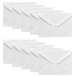 Doyime Western Envelopes, Translucent, 10 Sheer, Envelopes, Later Case, Transparent, Plain, Fashionable, Business Envelopes, Greeting Cards, Postcards, Invitations, Receipt Storage, Multi-functional,