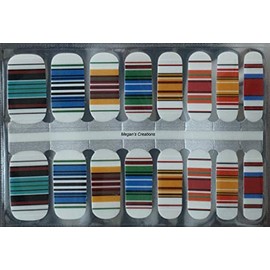 Color Lines Nail Polish Wraps - Nail Polish Strips
