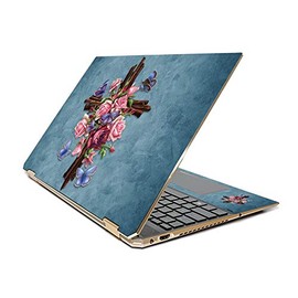 MightySkins Skin Compatible With HP Spectre x360 15.6" Gem-Cut (2019) - Rose Cross | Protective, Durable, and Unique Vinyl Decal wrap cover | Easy To Apply, Remove, and Change Styles | Made in the USA