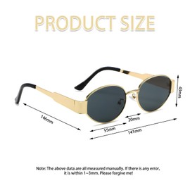 Kighdel Sunglasses Womens,Retro Oval Sunglasses,Trendy Womens Sunglasses,Round Vintage Sunglasses,Classic Shades UV400 Protection,Suitable for Fashion Accessories and Daily Wear