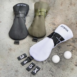 Golf Headcover Driver Headcover Wood Cover Utility Golf UT Cover with Count Tag Waterproof for Driver 440cc 460cc Belt Nylon (Khaki, UT)