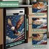 Bald Eagle Dishwasher Magnets Decorative Cover,4th of July Waterproof Magnetic