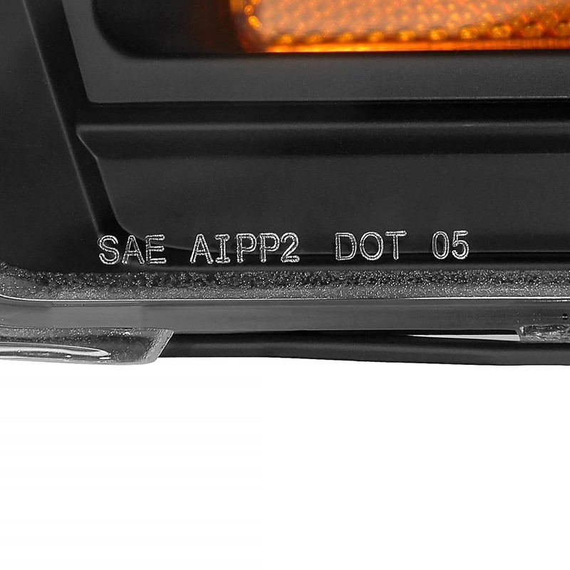 SPEC-D TUNING Black Housing Clear Lens Bumper Lights Compatible with