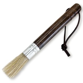 Coffee Grinder Cleaning Brush with Natural Bristles and Wooden Handle – Espresso Machine Cleaner Tool with Hanging Strap for Baristas and Home Use