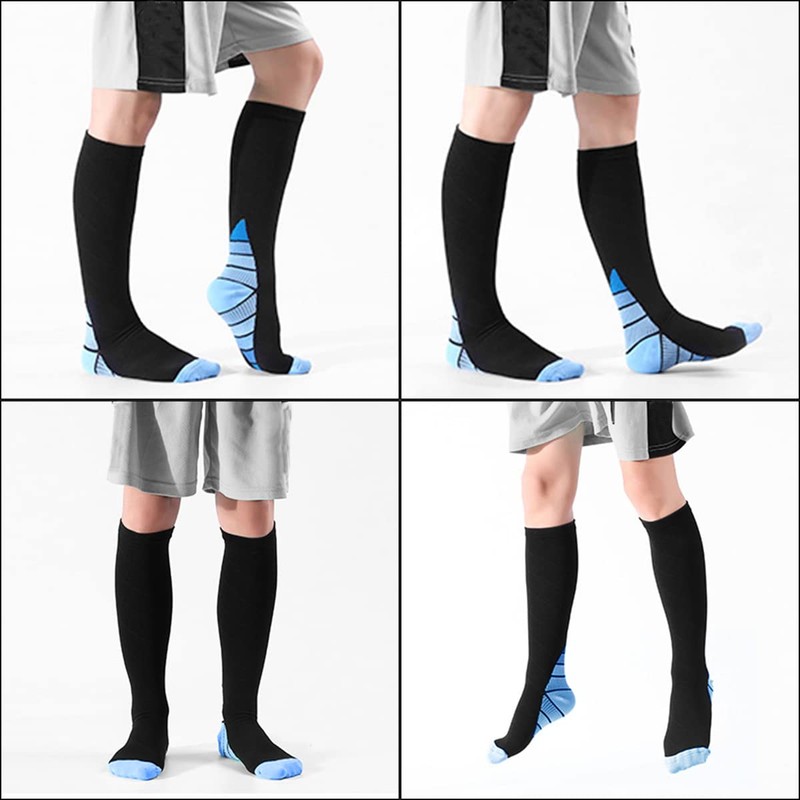 [POZCMJM] 着圧ソックス メンズ 靴下 スポーツ 3足組 男女兼用 疲労減少 血行促進 バレーボール