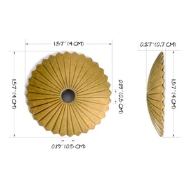 Hardware Philosophy “Radial” Brass Backplate Washers Hardware 1.6 Inches - Set of 10 - Architectural, Interior Design, Doors, Furniture Cabinet Customization Hardware