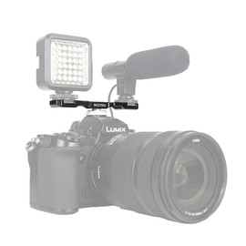 NICEYRIG Camera Cage/Tripod Dual Mount Cold Shoe Plate Extension Bracket Adapter for Microphone/LED Video Light - 432