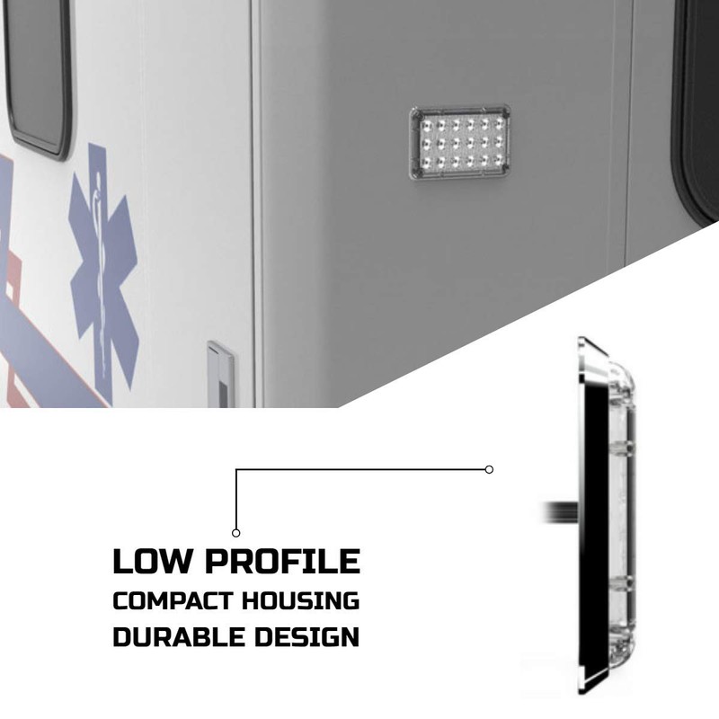 Alpha-Z 6x4 LED Emergency Strobe Light (Red/Blue)