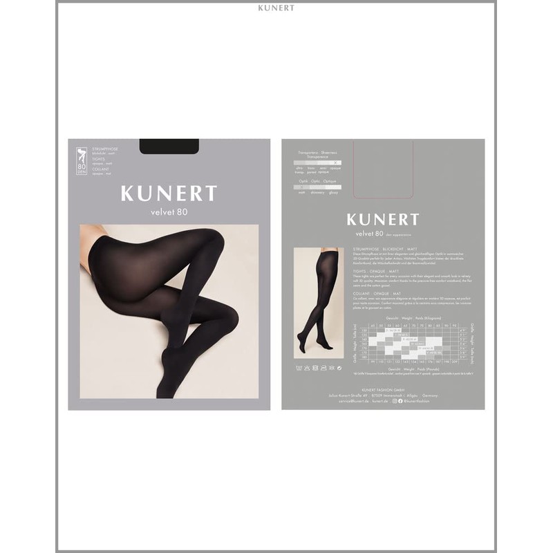 KUNERT Women's Tights Velvet 80 Opaque Matt 80 Denier, Espresso