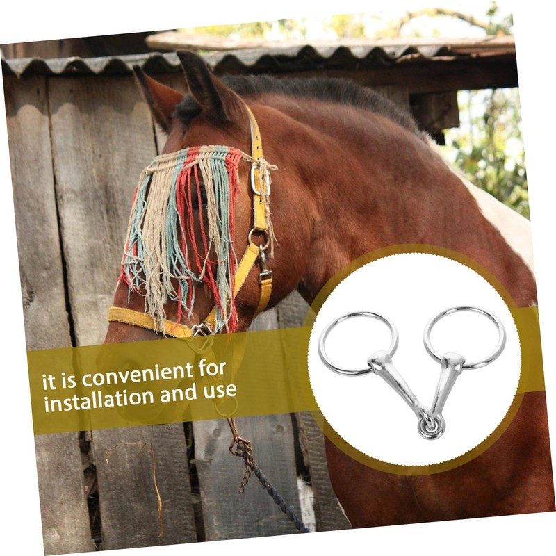 BIUDECO Durable Stainless Steel Horse Bit Tie Ring Heavy Duty