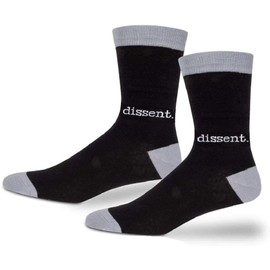 ARCHIE MCPHEE Dissent Women's Crew Socks in Black and Gray