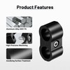 EVIL ENERGY Hose Separator Clamp,Fuel Line Mounting Clamp Aluminum Black