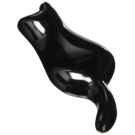 Saikai Pottery 10277 Arita Ware Chopsticks Rest, Cat, Black, 2.4 inches (6 cm)