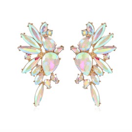 Met-edianger AB Rhinestone Statement Earrings Retro Vintage Crystal Drop Dangle Earrings Cluster Earrings for Women