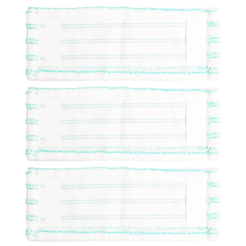 3 Pieces Microfibre Mop Head Replacement Covers, Coral Refill Flat