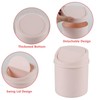 Waikhomes 2 Liters Tiny Plastic Trash Bin with Swing Top