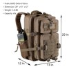 Hannibal Tactical 45L MOLLE Assault Backpack, Tactical Backpack Military Army