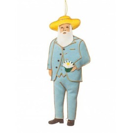 St.Nicolas- Artist Claude Monet - Zardozi - Embroidered Christmas Ornament Artist Claude Monet