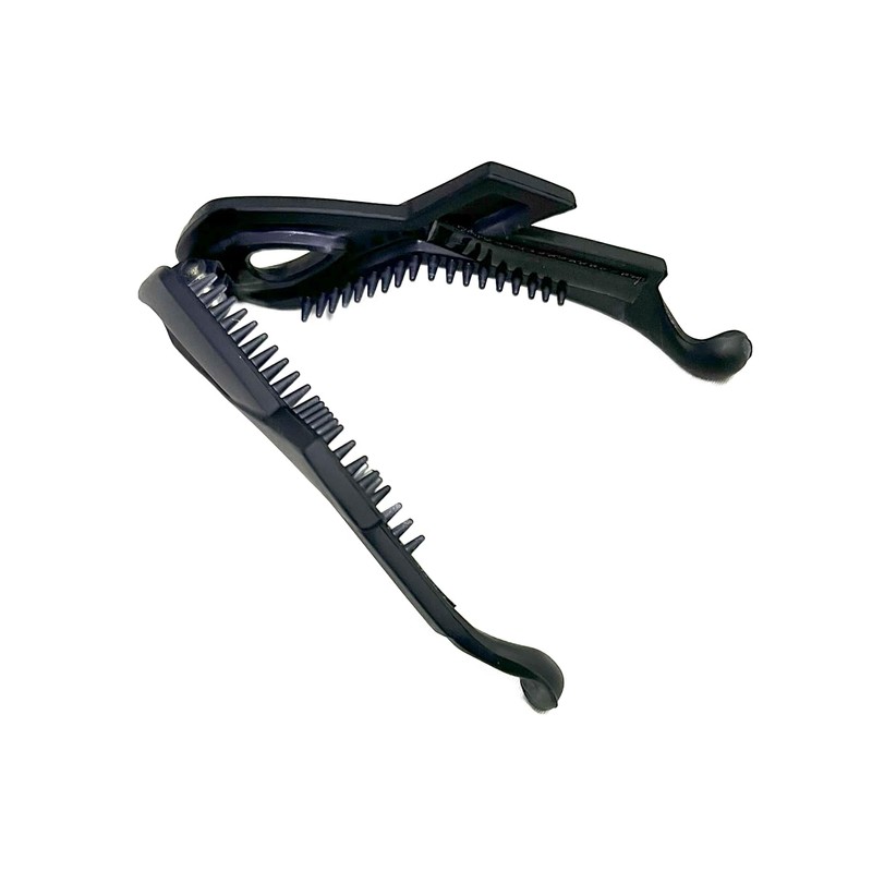 No Slip Banana Clip, Cross Ribbon, Matte Black