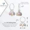 SEA OF ICE Sterling Silver Freshwater Multi-Color Pearl 10x8mm Changeable