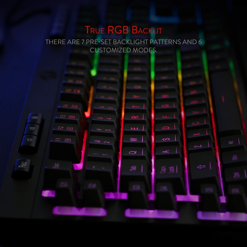Redragon K512 Shiva RGB Backlit Membrane Gaming Keyboard with Multimedia