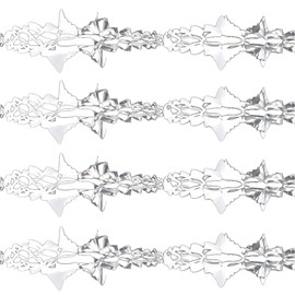 Widdle Wonderland Silver/White Christmas 2 Tone Foil Ceiling Decorations - Set 4 15cm x 2.7M Garlands